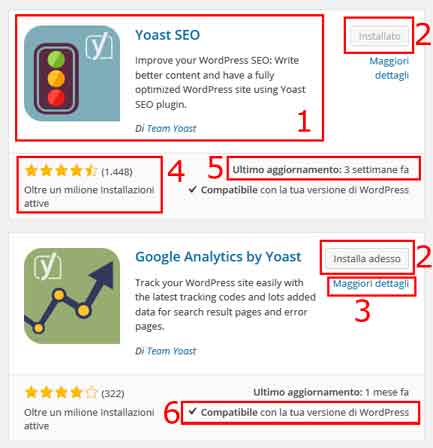 scheda plugin wordpress