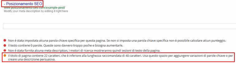 yoast seo analisi titolo