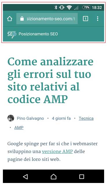 url amp chrome mobile