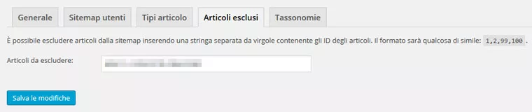 yoast seo sitemap xml articoli-esclusi