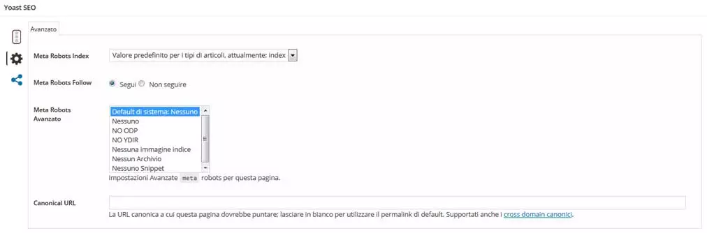 Yoast seo meta box avanzato