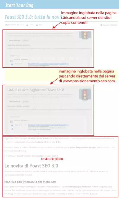 contenuto copiato