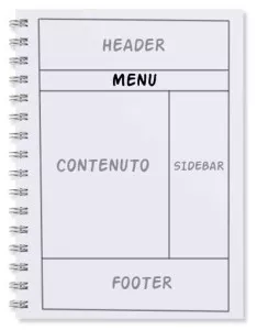 menu sito web
