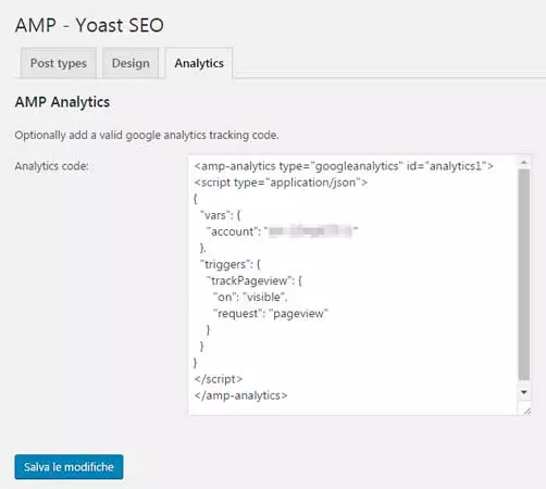 amp yoast analytics