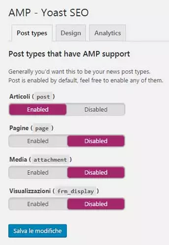 amp yoast post types
