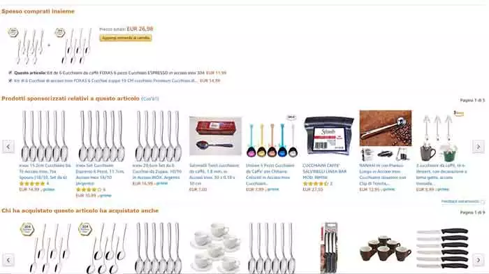 Figura 3 pagina amazon parte centrale