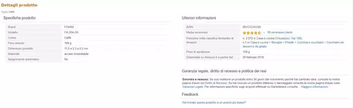 Figura 5 dettagli prodotto